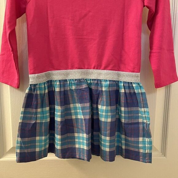 Hatley Shiny Apple Fun Elastic Waist Dress Pink Plaid Skirt Girls Size 4 NWT - Picture 12 of 12